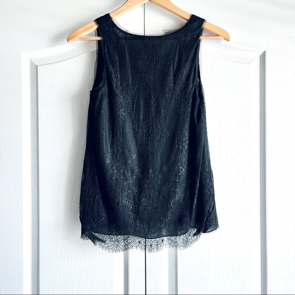 Vintage J. Crew Floral Lace Shell Tank Top - Picture 6 of 8